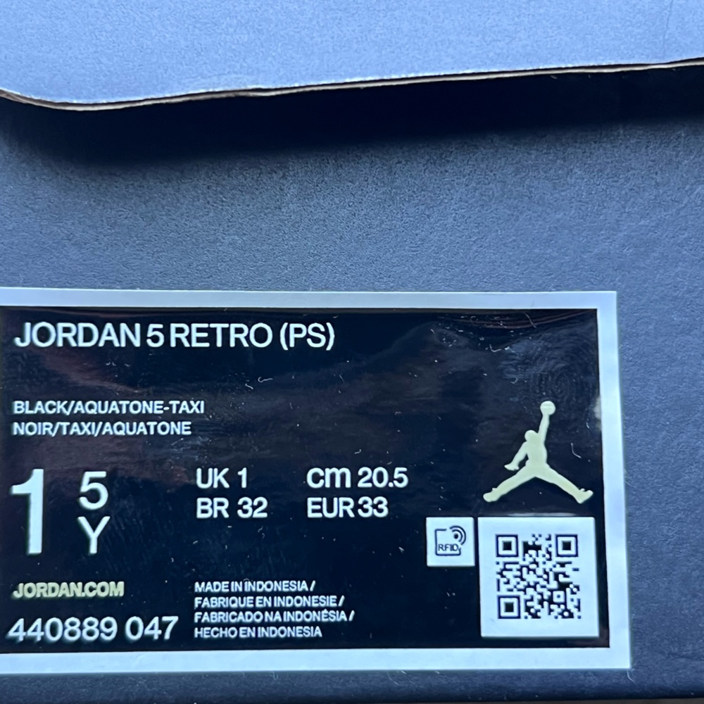 Jordan 5 Retro (PS) Black and Gold